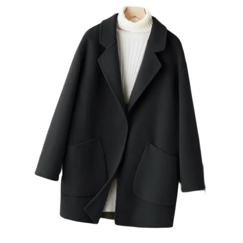 2023 Women's Elegant Pure Wool Short Coat for Autumn