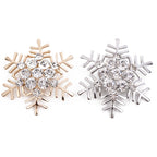 High-End Alloy Christmas Snowflake Brooch Gift