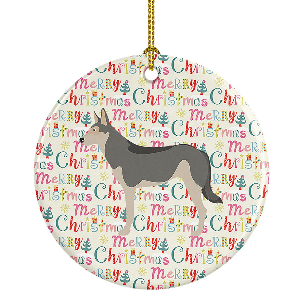 Saarloos Wolfdog Merry Christmas Ceramic Ornament