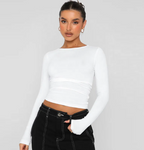 Casual Knit Long Sleeve T-shirt | Streetwear