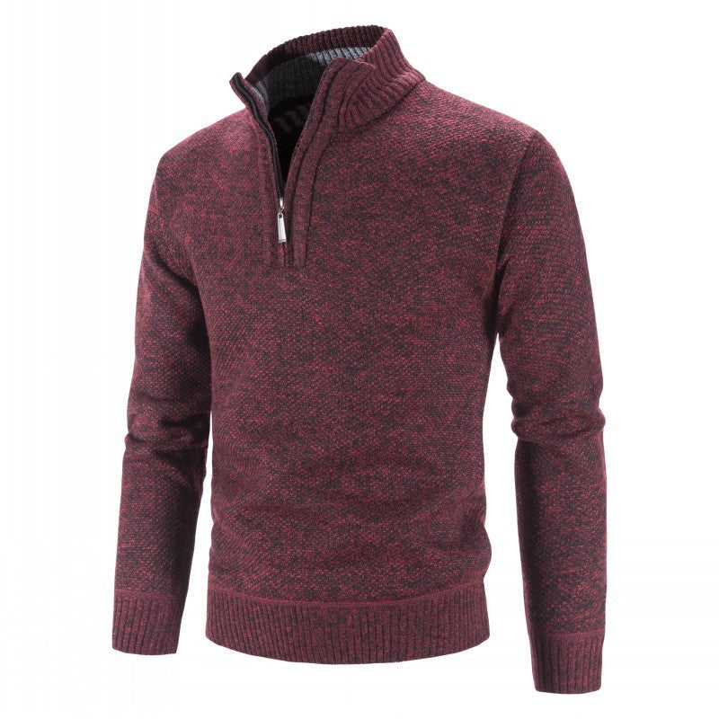 New Style Plus Velvet Men's High Neck Pullover Sweater | Streetwear