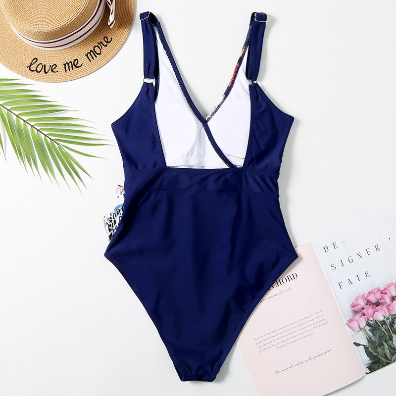 2020 New Women's Swimsuit, Floral One-Piece Bikini