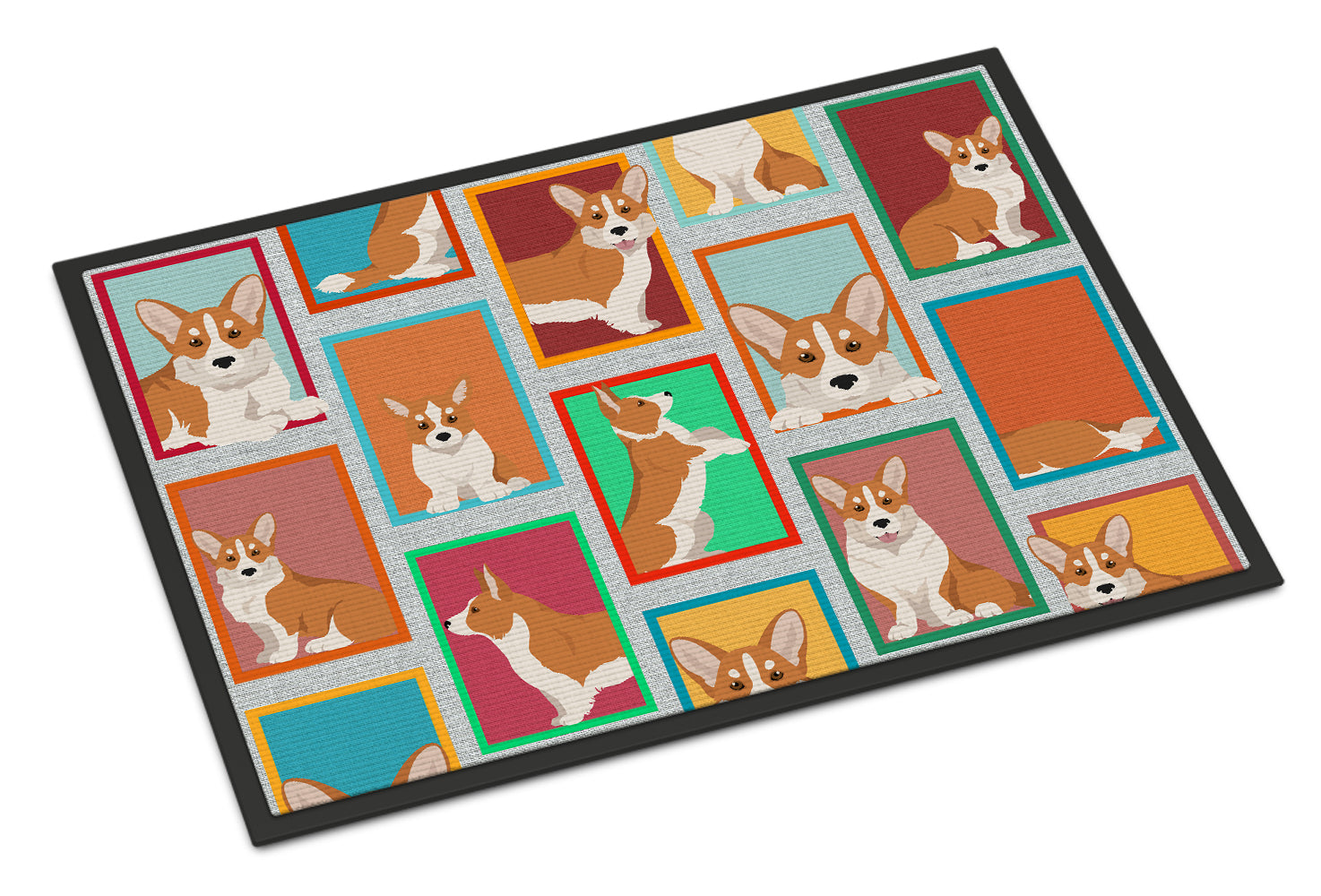 Lots of Red Cardigan Corgi Doormat