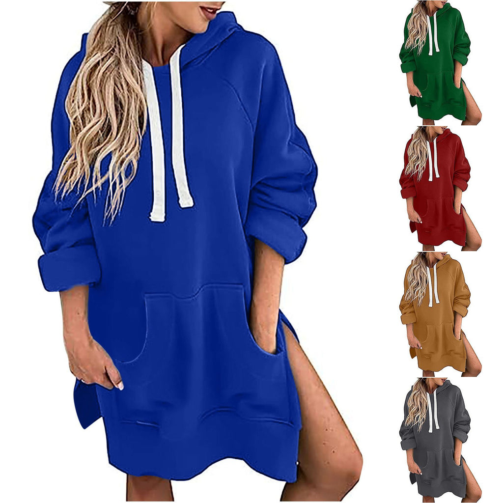 Loose-Fitting Women's Long Sleeve Drawstring Sweater