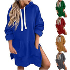 Loose-Fitting Women's Long Sleeve Drawstring Sweater