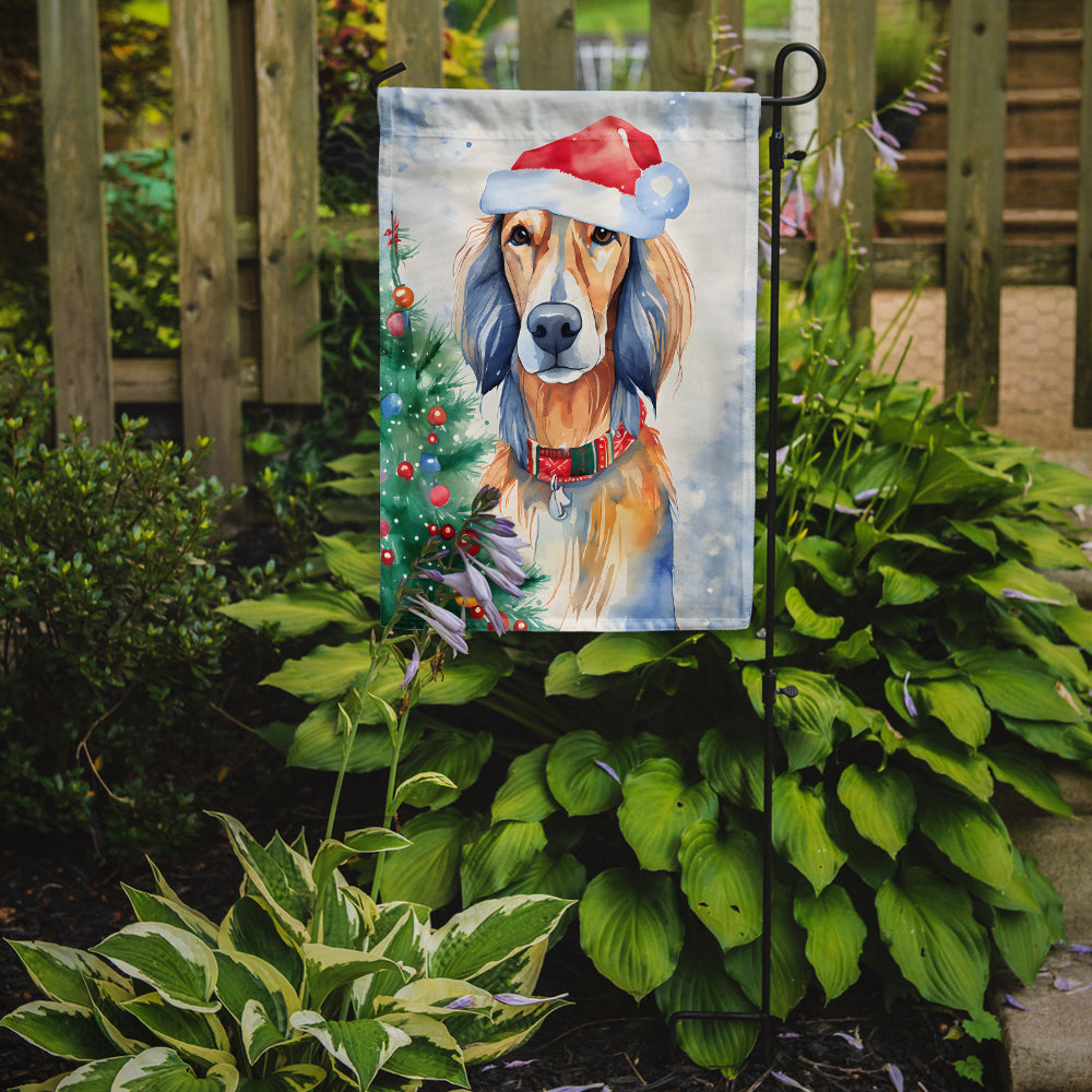Saluki Christmas Garden Flag