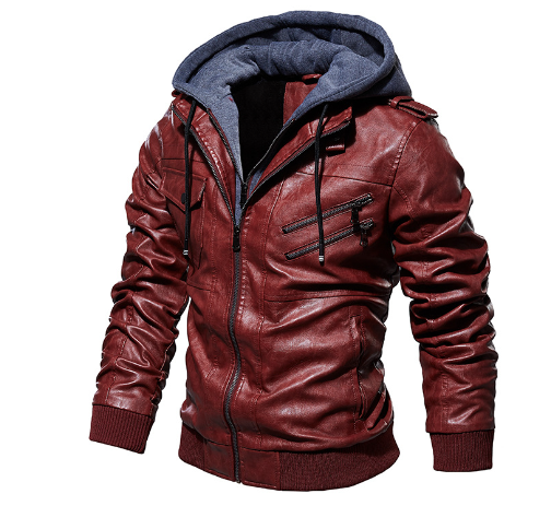 PU Washed Leather Jacket