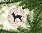 English Toy Terrier #1 Merry Christmas Ceramic Ornament
