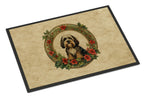 Tibetan Terrier Christmas Flowers Doormat