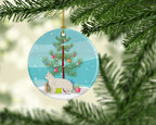 American Shorthair Cat Christmas Ceramic Ornament