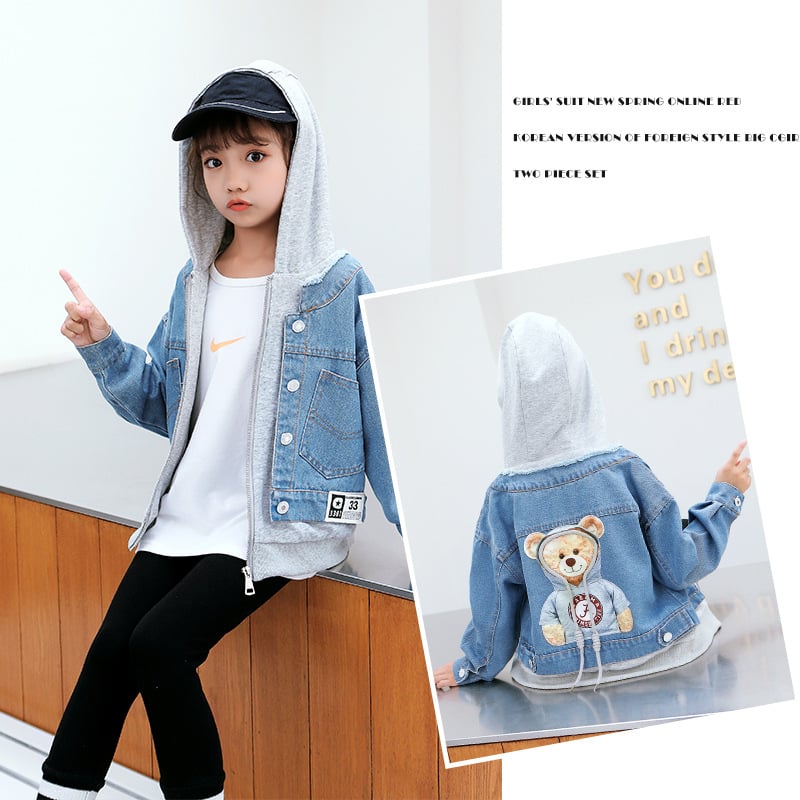 Autumn Children's Hooded Two-Piece Blouse Jacket