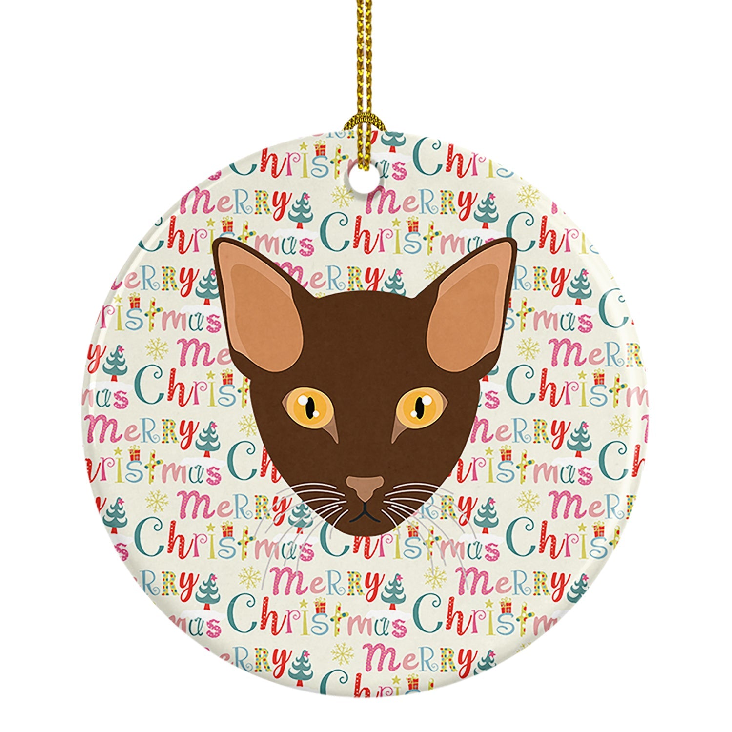 Suphalak Cat Christmas Ceramic Ornament