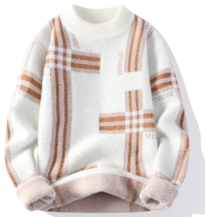 Ravini Hyio Sweater for Men - Knit Mock Neck (One Piece)