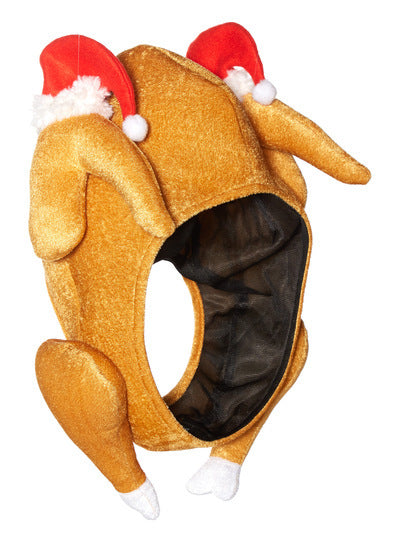 Christmas Turkey Hat for Full Face Decoration | Embroidered Cap