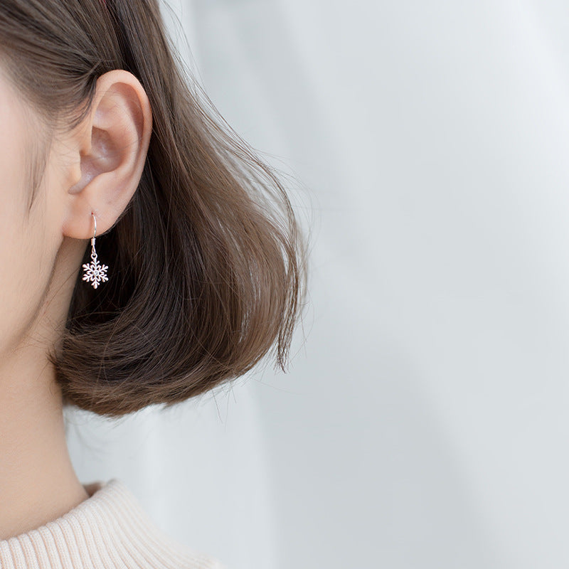 Sweet Christmas Earrings - Silver Red Studs