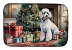 Poodle Cozy Christmas Dish Drying Mat