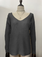 Women's V-neck Slim Fit Casual Knit Sweater
