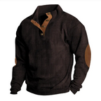 Men’s Stand-Collar Striped Pullover Sweatshirt | Streetwear