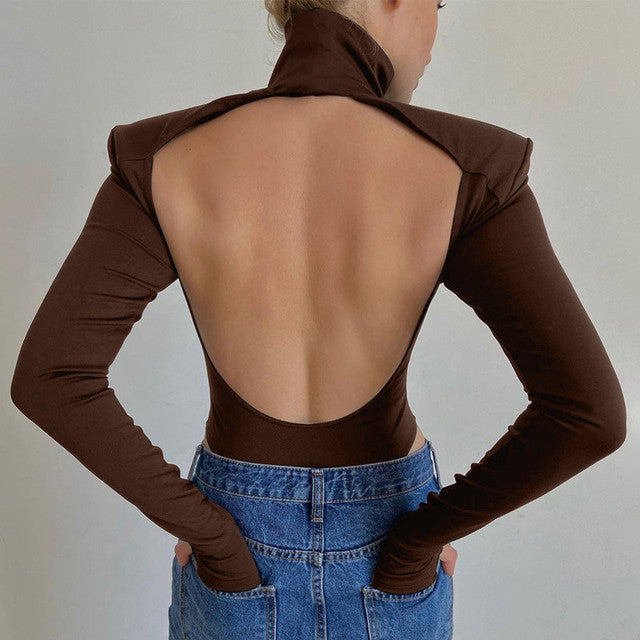 Winter Women's Sexy Cut-Out Backless Bodysuit