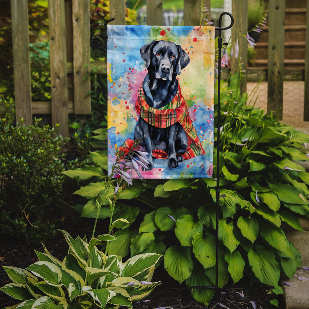 Black Labrador Retriever Christmas Garden Flag