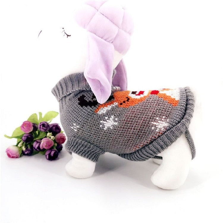 Christmas Snowflake Turtleneck Sweater for Pets