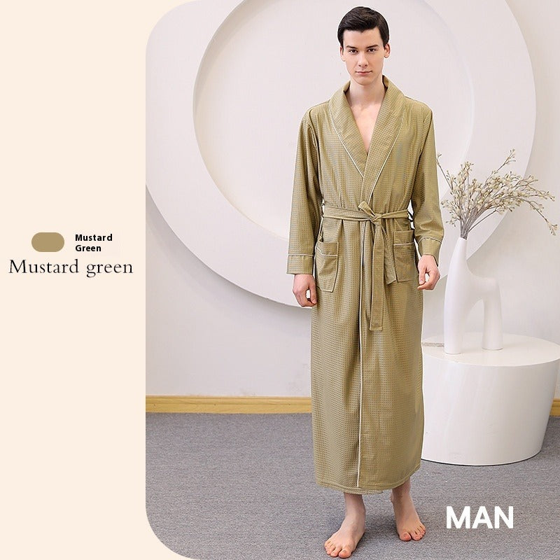 Thin Satin Quick-Dry Couple Nightgown