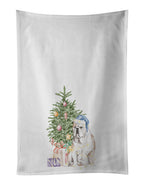 Bulldog, English Bulldog Christmas Presents and Tree Kitchen Towel Set of 2