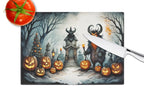 Krampus The Christmas Demon Spooky Halloween Glass Cutting Board
