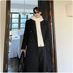 Double Breasted Temperament Woolen Coat