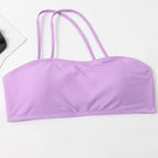Summer New Women's Solid Color Triangle Bikini Set