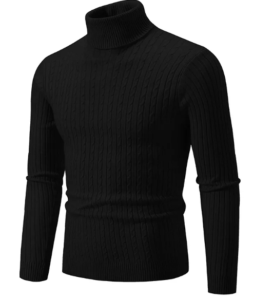 Men's High Collar Pullover Sweater | Streetwear