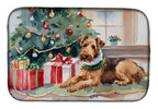 Airedale Terrier Cozy Christmas Dish Drying Mat