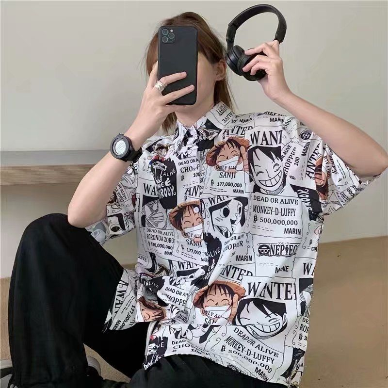 Anime One Piece Luffy Casual Couple Cardigan Top