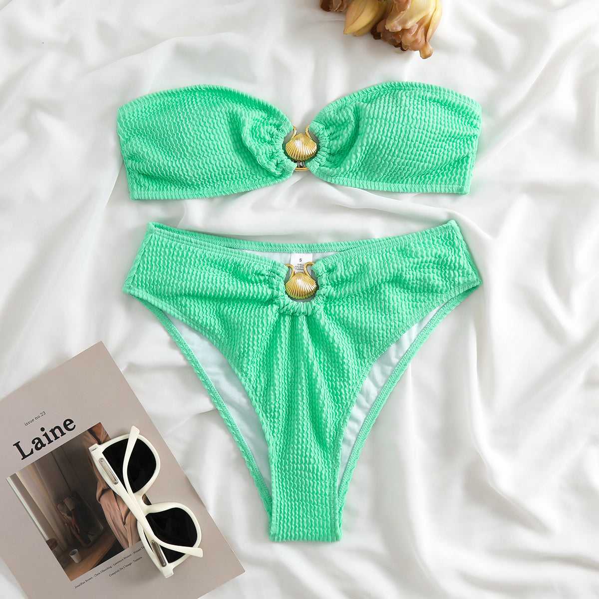 2024 New Women's Color Block Bikini Swimwear Set