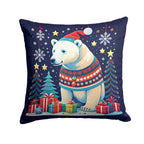 Polar Bear Christmas Throw Pillow