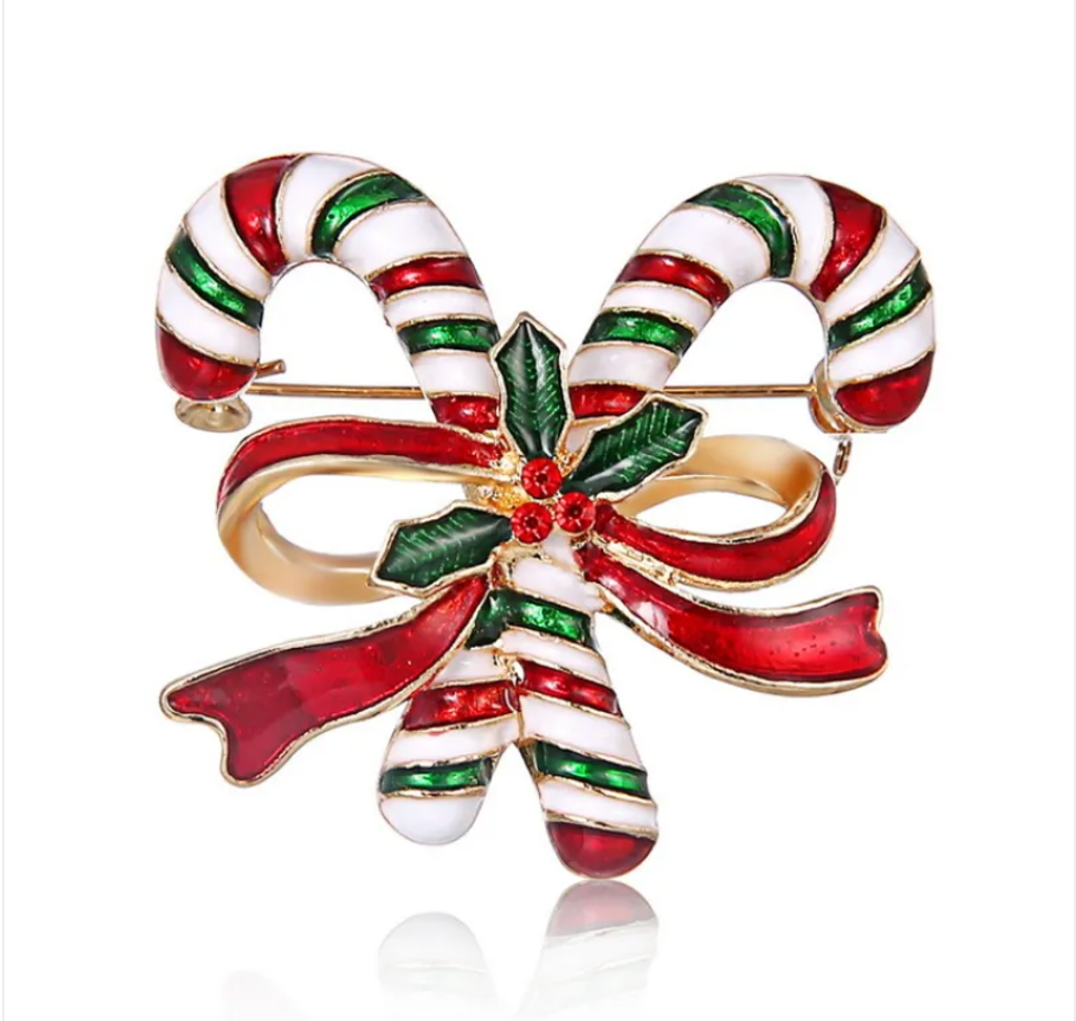 Fashion Bow Tie Wreath Brooch Christmas Gift