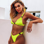 2021 Fashionable Sexy Buckle Bikini Swimsuit for Women