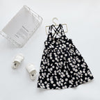 Daisy Floral Chiffon Sling Dress for Girls