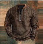 Men's 3D Printed Half-Zip Sweater