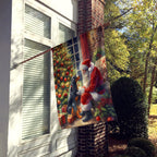 Gordon Setter and Santa Claus House Flag