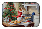 Jack Russell Terrier Christmas Cookies Dish Drying Mat