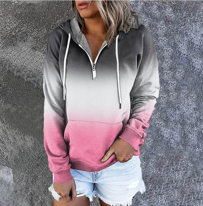Hooded Drawstring Long Sleeve Women's Sweatshirt | Streetwear