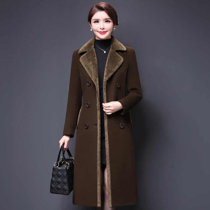 Woolen Coat for Middle-aged Women