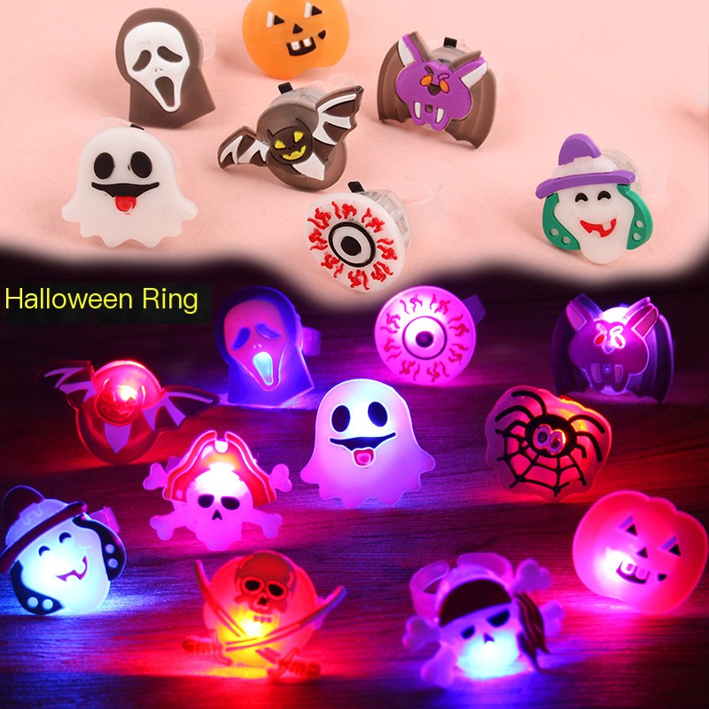 LED Glowing Pumpkin Ring for Halloween and Christmas