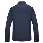 Men's Spring Stand Collar Mid-Length Windbreaker Jacket