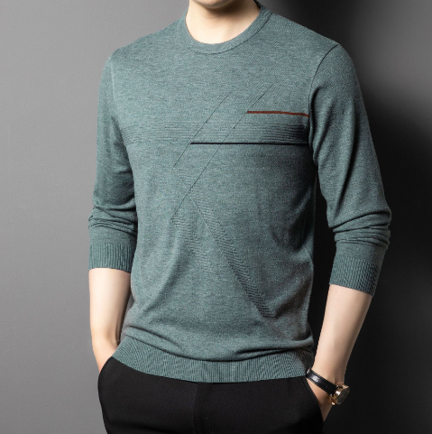 Men's Business Fashion Sweater - Blue (One Piece)