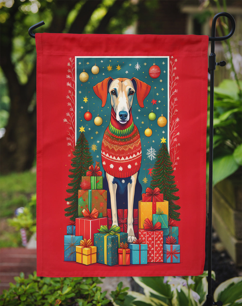 Azawakh Hound Holiday Christmas Garden Flag