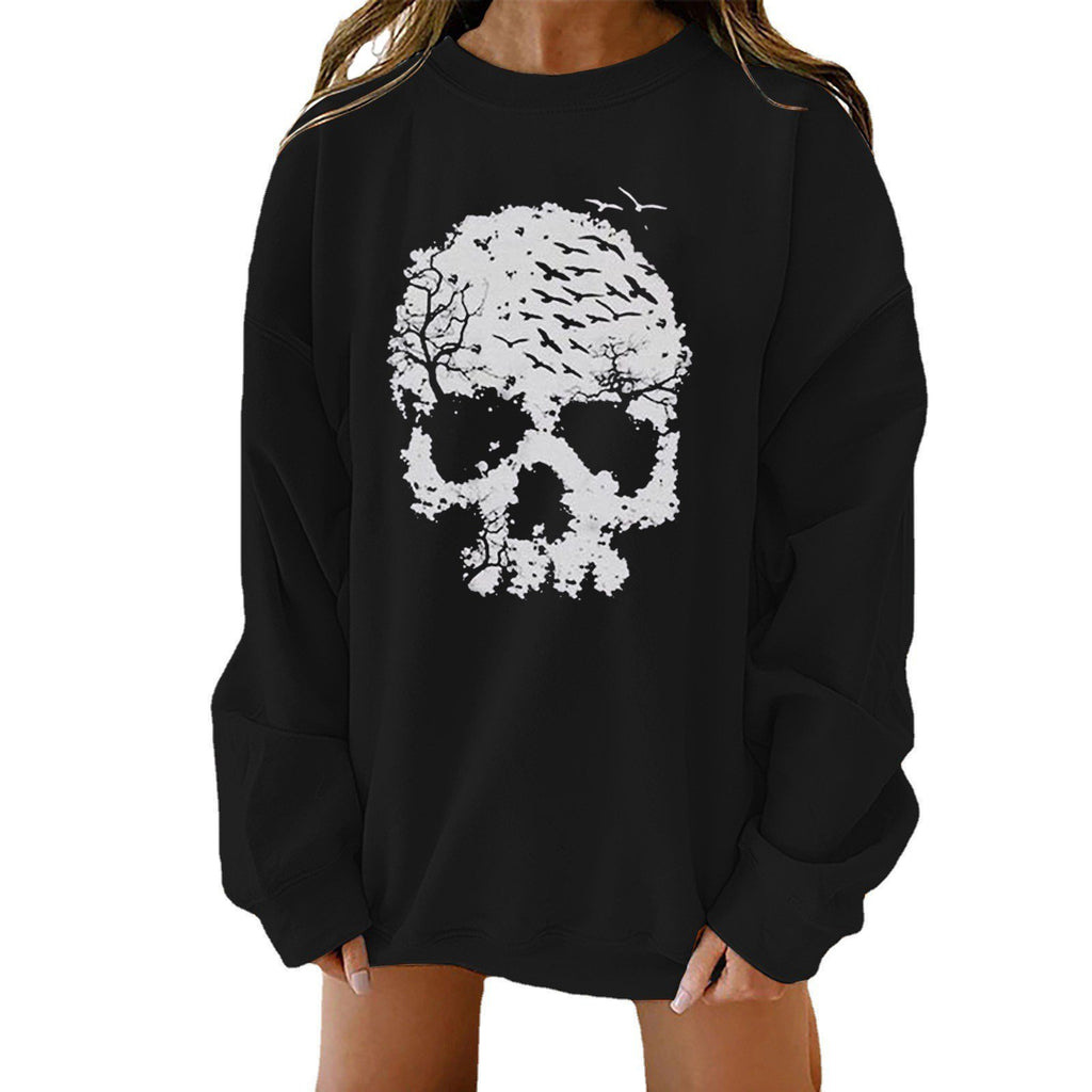 Halloween Themed Creative Print Loose Sweater