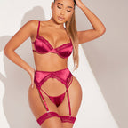 Winter Lace Lingerie Set with V-Neck Design (4 Pieces)