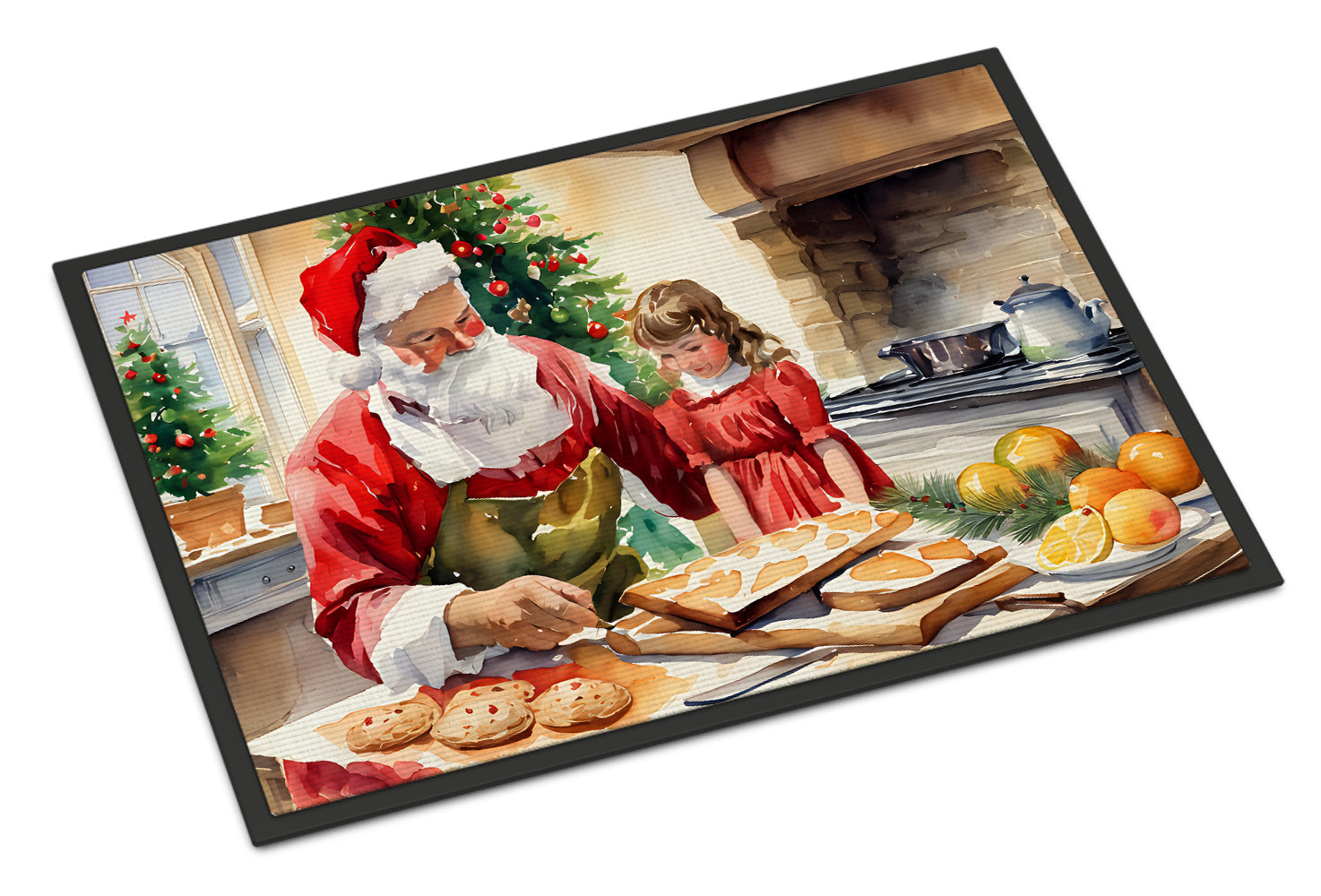 Cookies with Santa Claus Doormat
